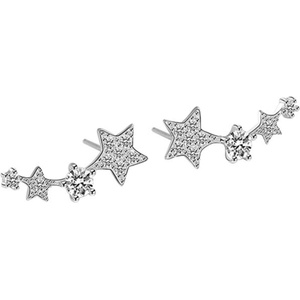 Silenti Jewelry Сребърни обеци "Комета" - Малки - 1.52см * 0.7см
