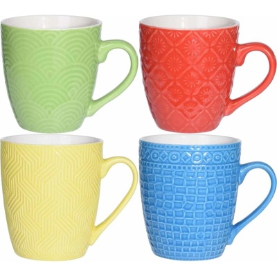 EXCELLENT HOUSEWARE Hrnček porcelánový 4 x 240 ml