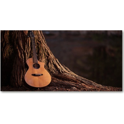 Foto-obraz fotografie na skle akustická gitara 100x50 cm