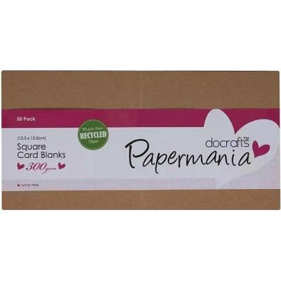 Přání a obálky čtvercová PAPERMANIA 50ks/ kraft