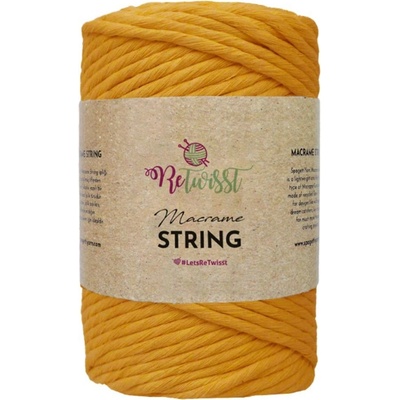 ReTwisst Macrame String 5 mm 25 slunečnicová