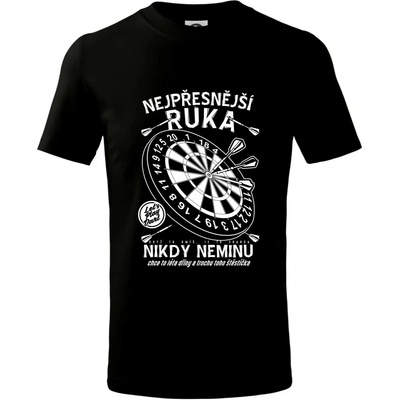 Nejpřesnější ruka tričko dětské bavlněné černá