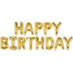 Party Deco Фолиев Надпис "Happy Birthday'', Злато, 340х35см (FB6M-019)