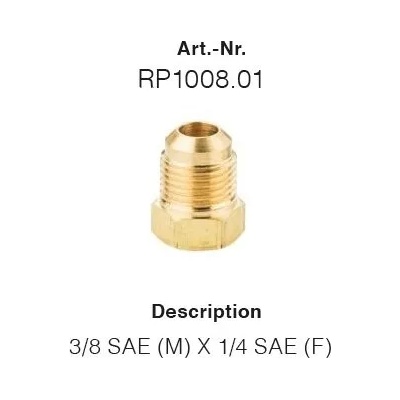 Errecom - Италия RP1008.01 - Адаптер 3/8 SAE (M) x 1/4 SAE (F) ; ERRECOM