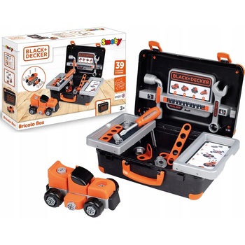 Smoby Black&Decker Kufrík Bricolo s autom a náradím