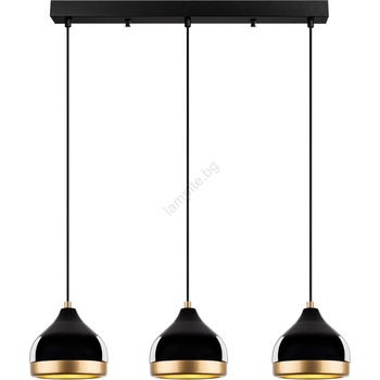 ASIR GROUP Пендел на кабел YILDO 3xE27/40W/230V черен/златист (AS2995)