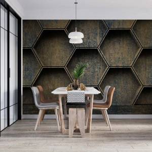Art Gift Decor Фототапет Стена от шестоъгълници