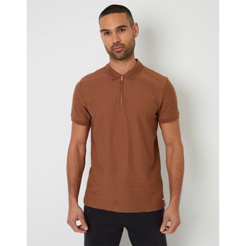 Image 1 of Threadbare Блуза с яка Threadbare Men's Westbank Short-Sleeve Polo Shirt - Brandy Snap