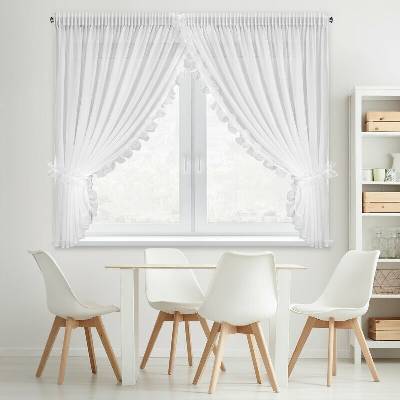 Šifónová záclona GABRIELA s riasiacou páskou 400x180cm - biela