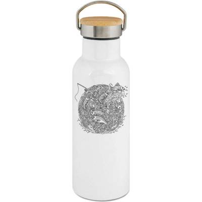 123TRIKO termoska Rybářská mandala, černý potisk 500 ml dárek
