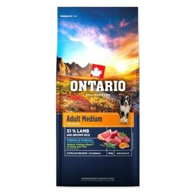 Ontario Adult Medium Lamb & Brown Rice 14,25 kg