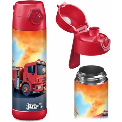 Jarlson Mali Dětská nerezová termoláhev na pití Hasiči 500 ml