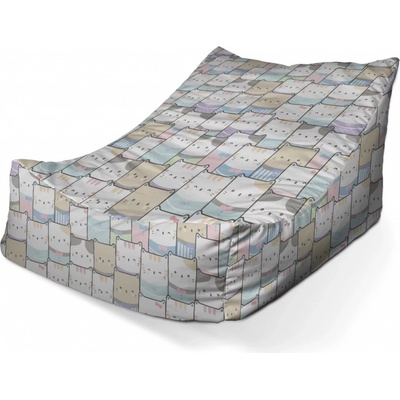 Sablio sedací vak Lounge Barevná koťátka 80 x 95 x 50 cm
