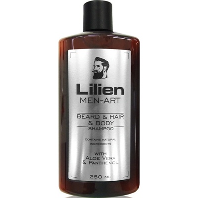 Lilien MenArt White šampón na fúzy vlasy a telo s Aloe Vera a Panthenolom 250 ml