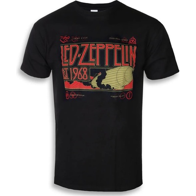 NNM тениска метална мъжки Led Zeppelin - Zeppelin & Smoke Black - NNM - RTLZETSBZEP