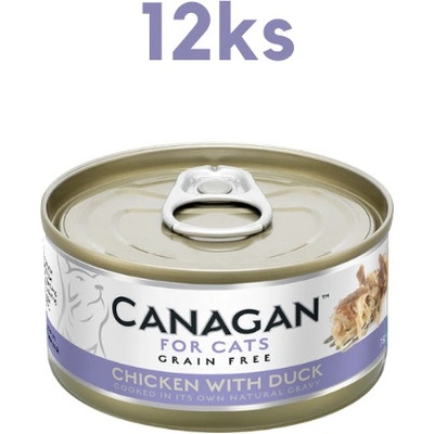 Canagan v sadě kuře a kachna 12 x 75 g