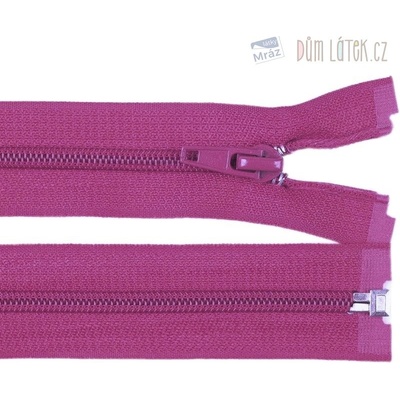 Zips špirálový 6mm deliteľný 40cm fuchsiovej