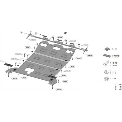 Kryt pod motor FIAT DUCATO Flatbed - Plech -
