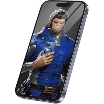 Blueo Стъклен Протектор за iPhone 15 Pro, Blueo Airbag Glass, Черен (5903396315459)