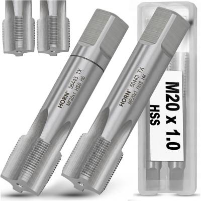 Závitník ruční M20 x 1 mm, 2 ks, DIN-2181/2P