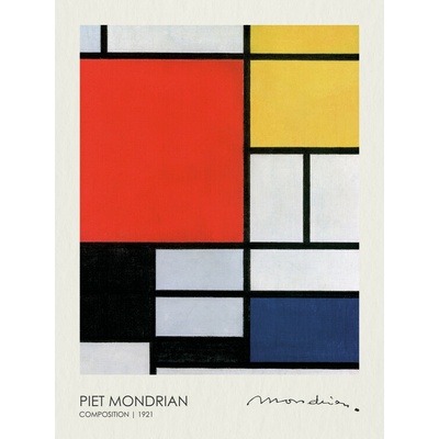 Plagát, Obraz - Composition with Red, Yellow, Blue, and Black (1921), Piet Mondrian, 30 × 40 cm