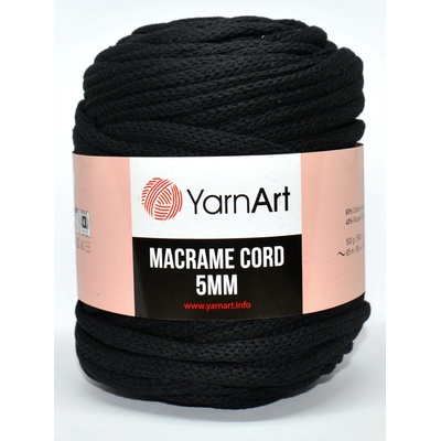Macrame Cord 5 mm barva 750 černá