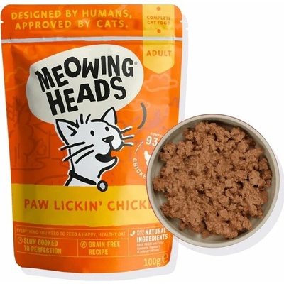 Meowing Heads Paw Lickin’ Chicken 6 x 100 g