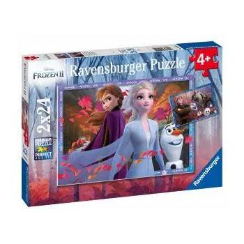 Ravensburger Пъзел Ravensburger 2х24 части - Замръзналото кралство 2 - Ледено приключение, 7005010