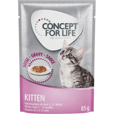 Concept for Life Kitten s kuracím v omáčke 48 x 85 g