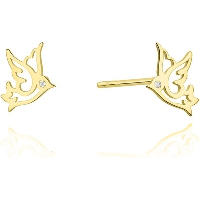 Blink-Blink Napichovacie náušnice KOLIBRÍK s diamantami 3127ZDB