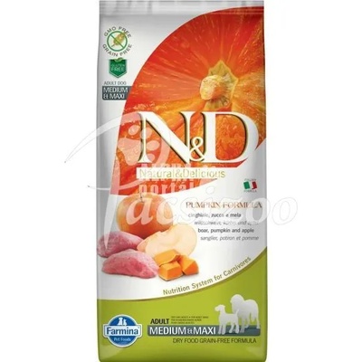 N&D Pumpkin Grain Free Adult Medium & Maxi boar & apple 12 kg