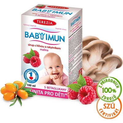 Terezia Baby Imun sirup s hlivou a rakytníkom malina 100 ml