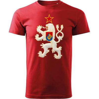 Maverprint Retro tričko Československo štátny znak ČSSR červená
