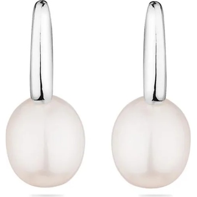 Swan Сребърни обици със сладководни бели перли CAA090EW Swan