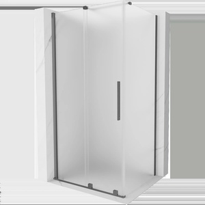 Mexen Velar плъзгаща се душ кабина 120 x 110 см, матирано стъкло, gun metal - 871-120-110-31-95 (871-120-110-31-95)