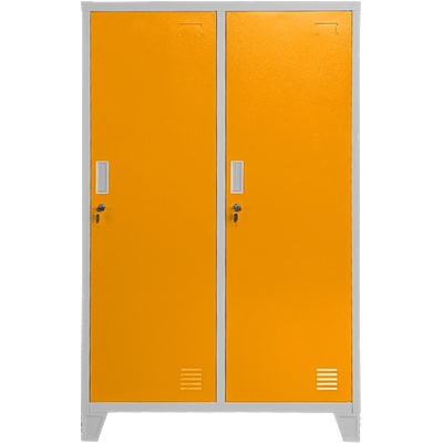 Carmen Метален шкаф Carmen CR-1604-2 JZ - Сив / оранжев