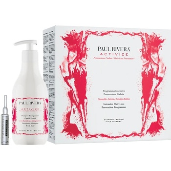 Paul Rivera Activize Комплект - Енергизиращ шампоан и Ампули против косопад, 350 + 12 x 8 ml