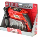 Mikro Trading červená vrtačka 26cm + 17ks příslušenství na baterie