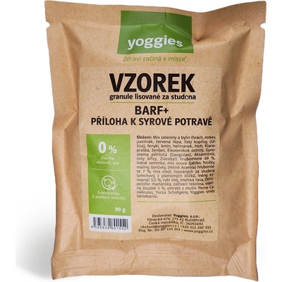 Yoggies Barf+ příloha k syrovému masu lisované za studena s probiotiky 0,09 kg