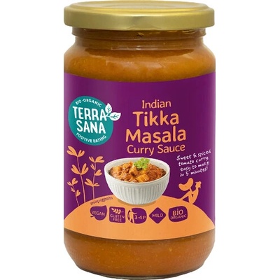 TerraSana Indická omáčka Tikka Masala Kari bezlepková BIO 350 g