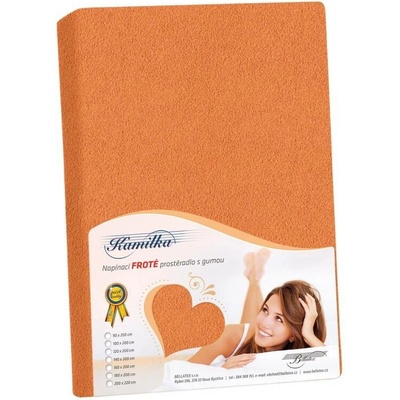 Bellatex prostěradlo froté oranžové 90x200