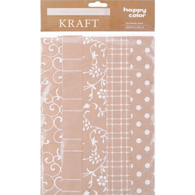 Papíry Deco KRAFT 20 x 29 cm 10 listů 120 g