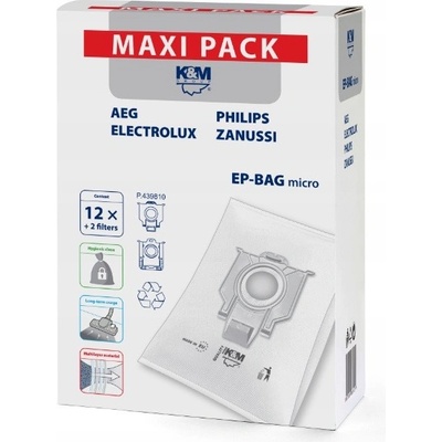 K&M EP-BAG Micro Electrolux Philips AEG 12 ks