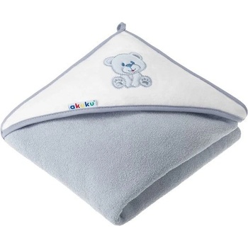 Akuku Detská osuška 100x100 tyrkysová so sovou