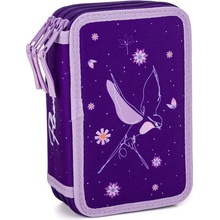 Oxybag trojposchodový flowers fialová