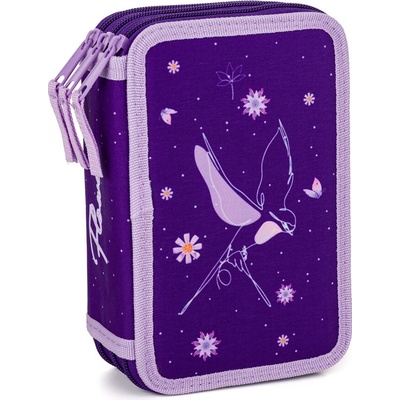 Oxybag trojposchodový flowers fialová