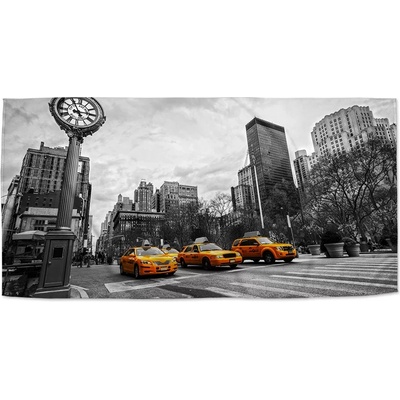 Sablio Ručník s potiskem Žluté taxiky 30 x 50 cm