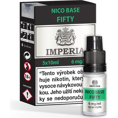 Nikotinová báze CZ IMPERIA 5x10ml PG50-VG50 6mg