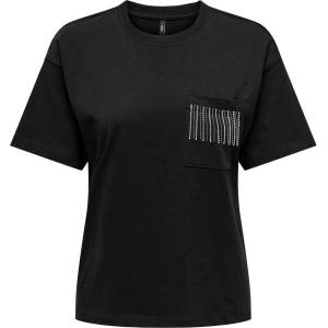 ONLY Тениска onlposh life s/s bling pocket top boxjrs (153340404605340)