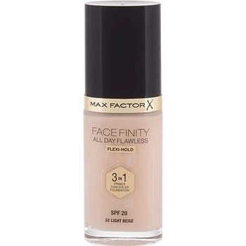 Max Factor Facefinity 3 in 1 tekutý make-up s uv ochranou SPF20 32 Light Beige 30 ml